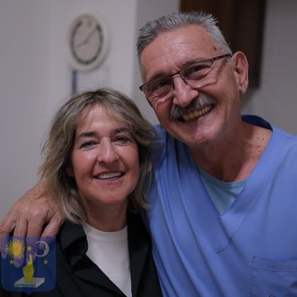 Dr Genchev with patient for basal dental implants