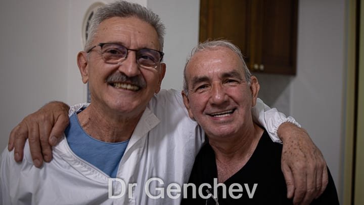Dr Genchev with edentulous patient for basal dental implant in Bulgaria