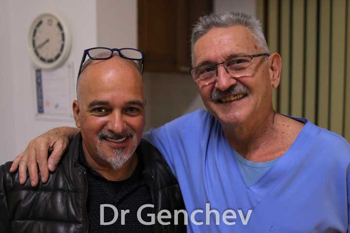 Dr Genchev with diabetic patient for basal dental implants