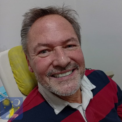 patient smiling after basal implant procedure