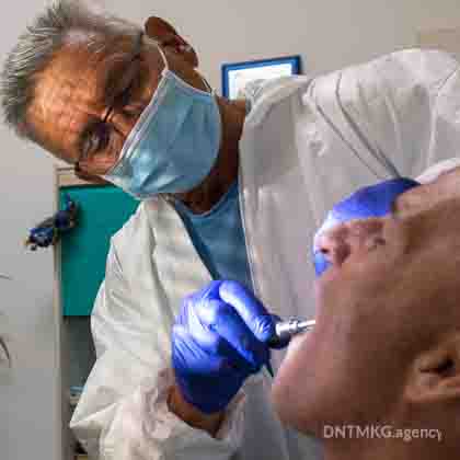 Dr George fixes a basal dental implant